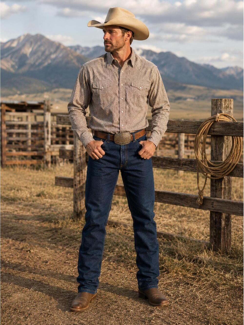 Wrangler Pro Rodeo Cowboy Cut Jeans 33x36 Dark Wash Western Original Fit NWT